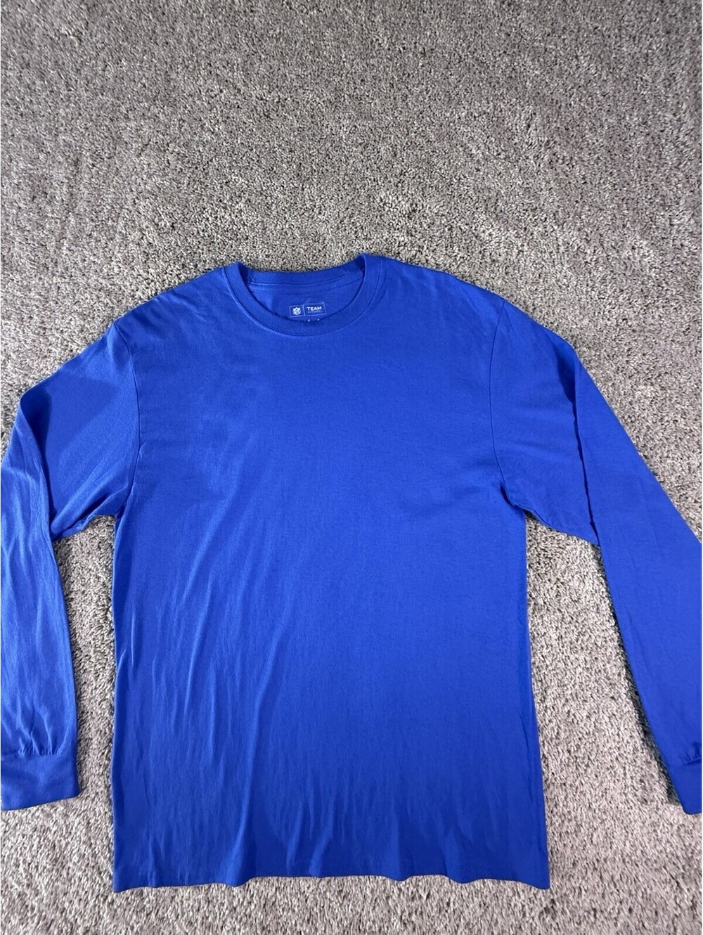 NWOT NFL Team Apparel Blank Long Sleeve T Shirt Size L Royal Blue